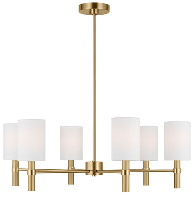 Visual Comfort Studio - DJC1146SB - Six Light Chandelier - Manor - Satin Brass