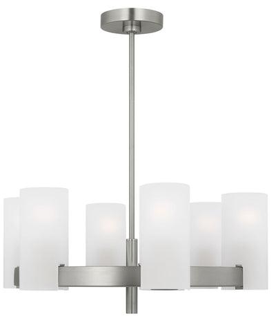 Visual Comfort Studio - DJC1156BS - Six Light Chandelier - Rhode - Brushed Steel