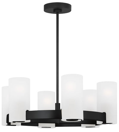 Visual Comfort Studio - DJC1156MBK - Six Light Chandelier - Rhode - Midnight Black