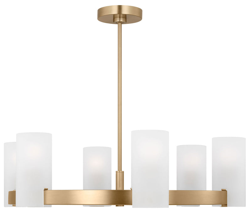 Visual Comfort Studio - DJC1166SB - Six Light Chandelier - Rhode - Satin Brass