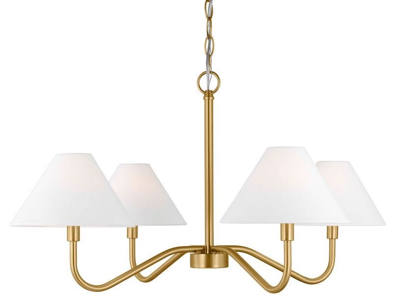 Visual Comfort Studio - DJC1194SB - Four Light Chandelier - Eldon - Satin Brass