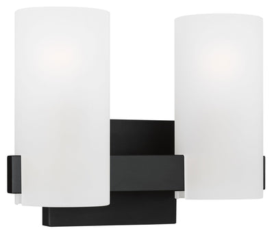 Visual Comfort Studio - DJV1102MBK - Two Light Vanity - Rhode - Midnight Black