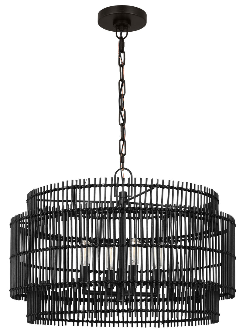 Visual Comfort Studio - EP1394AI - Four Light Pendant - Elio - Aged Iron