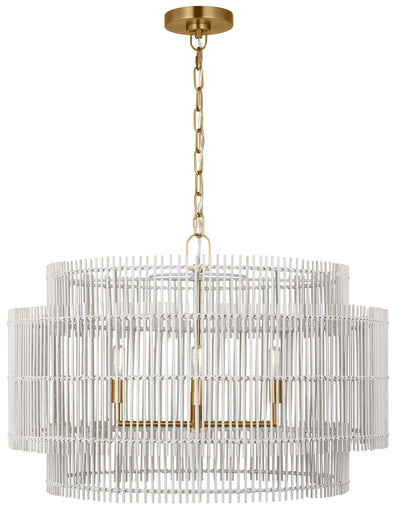 Visual Comfort Studio - EP1404BBS - Four Light Pendant - Elio - Burnished Brass