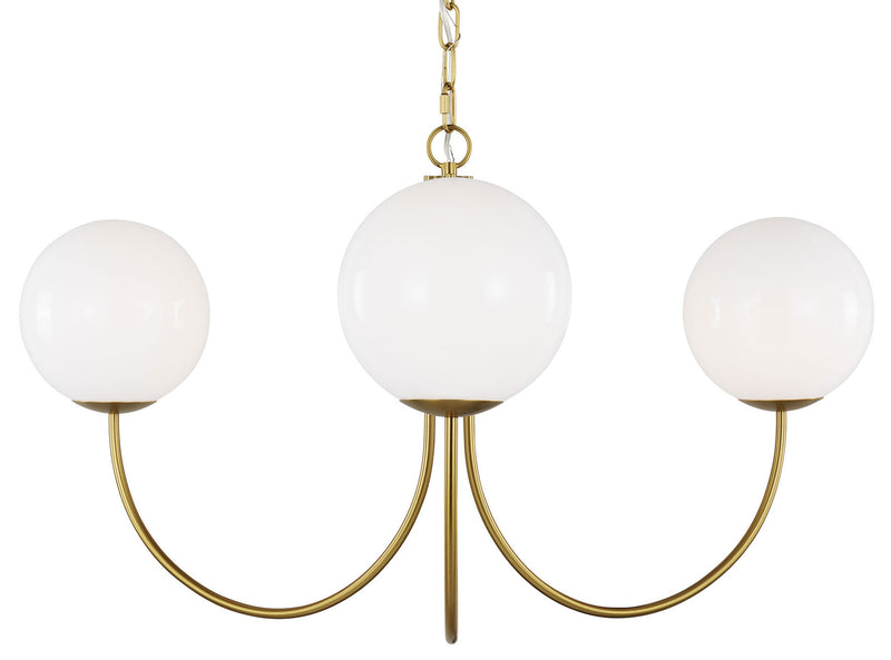 Visual Comfort Studio - KSC1133BBS - Three Light Chandelier - Noemie - Burnished Brass