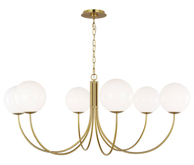 Visual Comfort Studio - KSC1146BBS - Six Light Chandelier - Noemie - Burnished Brass