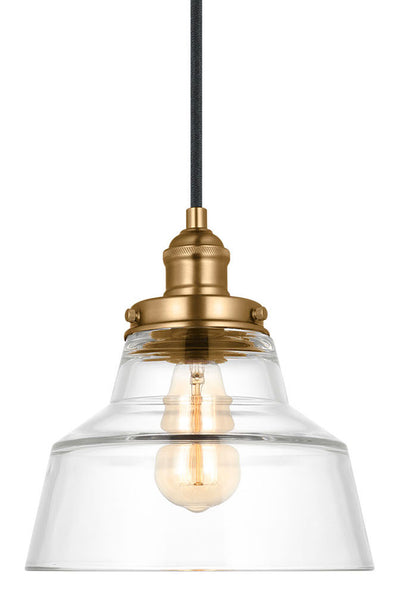 Visual Comfort Studio - P1348SB - One Light Pendant - Baskin - Satin Brass