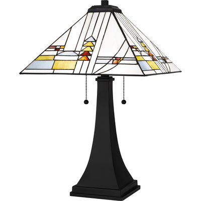 Quoizel - TF16146MBK - Two Light Table Lamp - Tiffany - Matte Black