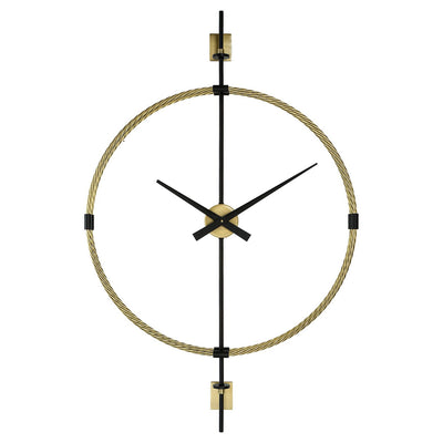 Uttermost - 06106 - Wall Clock - Time Flies - Brushed Brass With Satin Black