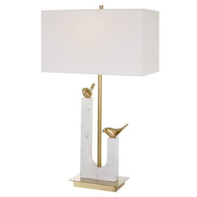 Uttermost - 30189 - One Light Table Lamp - Songbirds - Brushed Brass