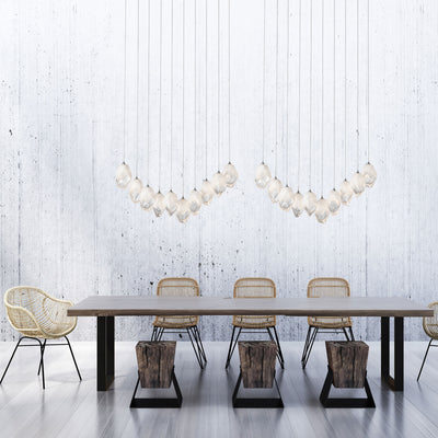 Chrysalis Large Shades Linear Multi Light Pendant