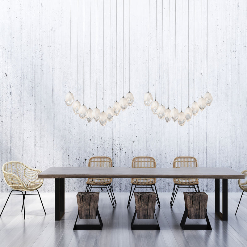 Chrysalis Large Shades Linear Multi Light Pendant