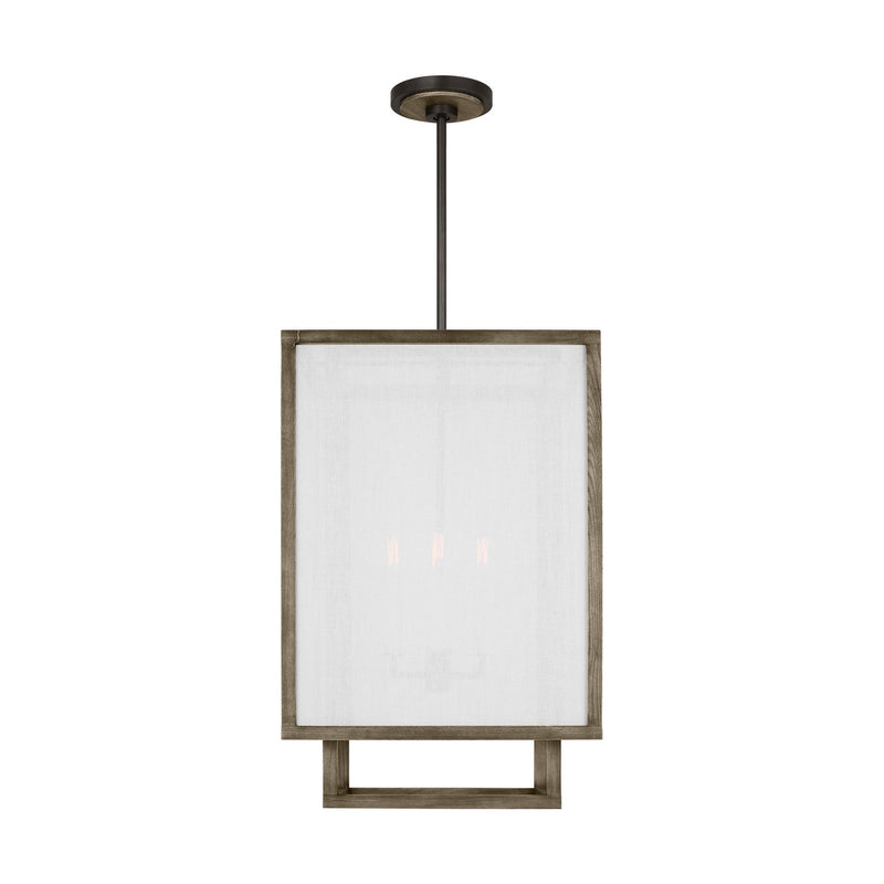 Visual Comfort Studio - TFC1094WDO - Four Light Chandelier - Brockway - Weathered Oak Wood
