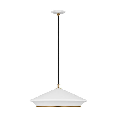 Visual Comfort Studio - TP1241MWTBBS - One Light Pendant - Stanza - Matte White