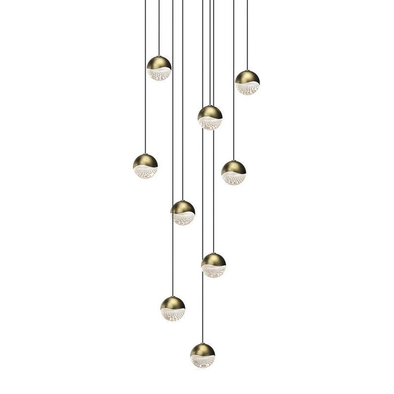 Sonneman - 2916.14-SML - LED Pendant - Grapes - Brass Finish