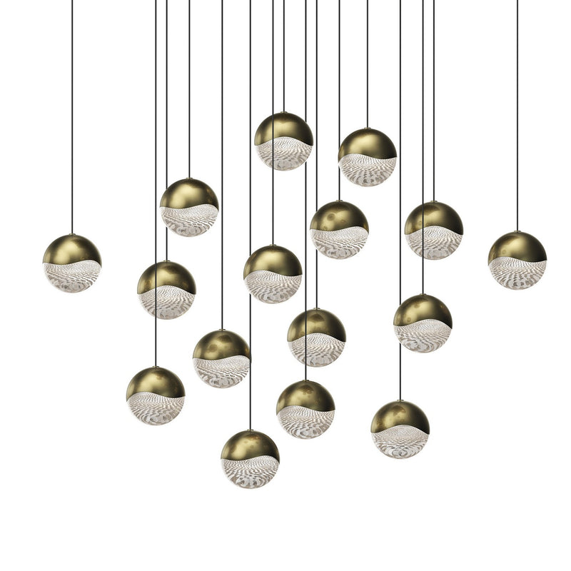 Sonneman - 2923.14-LRG - LED Pendant - Grapes - Brass Finish