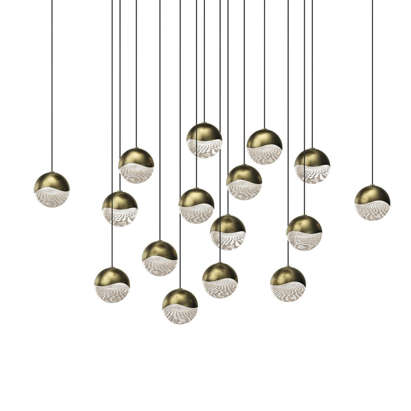 Sonneman - 2923.14-MED - LED Pendant - Grapes - Brass Finish
