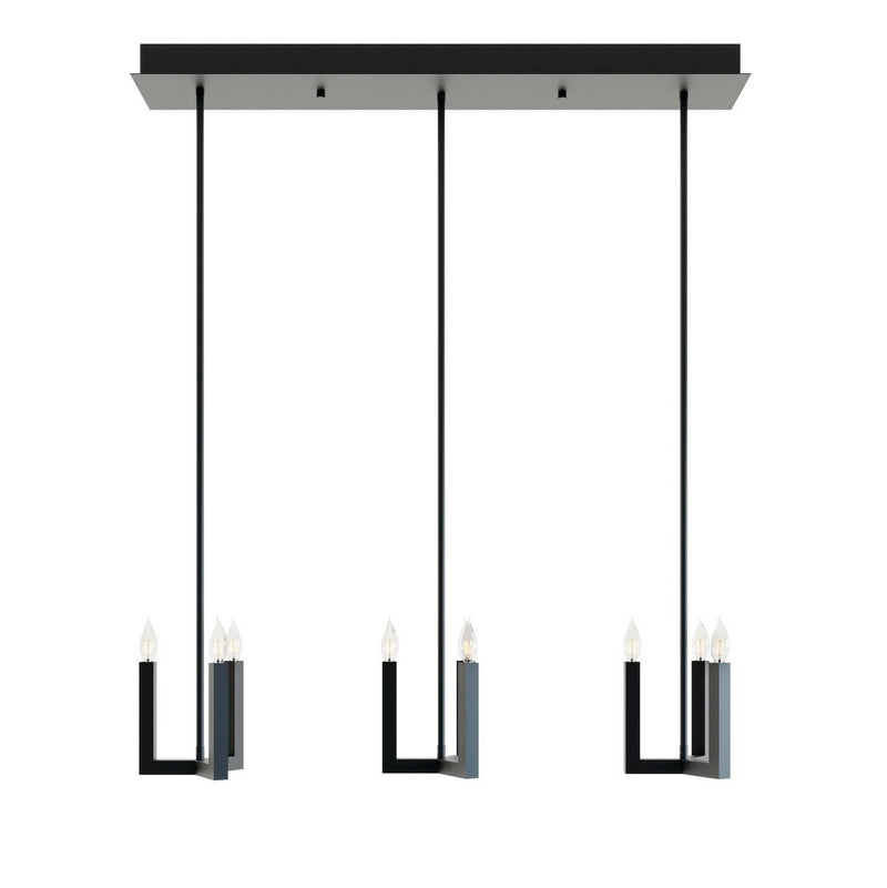 AFX Lighting - GRCP07CBBKLNR3 - Nine Light Pendant - Grace - Black