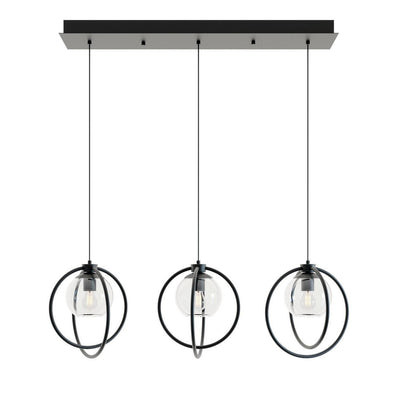 AFX Lighting - JAMP12MBBKLNR3 - Three Light Pendant - Jamie - Black