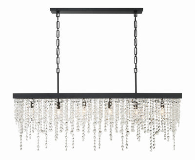 Crystorama - WIN-617-BF-CL-MWP - Six Light Chandelier - Winham - Black Forged