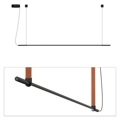 Pablo Designs - TO PND BLK ORG - LED Pendant - TO - Black with/Orange