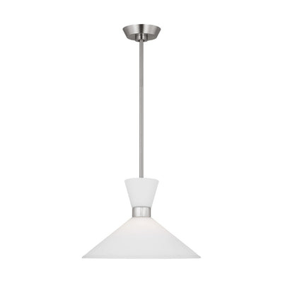 Visual Comfort Studio - DJP1091BS - One Light Pendant - Belcarra - Brushed Steel