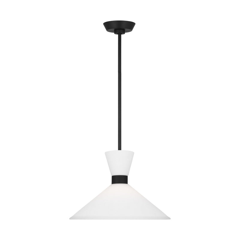 Visual Comfort Studio - DJP1091MBK - One Light Pendant - Belcarra - Midnight Black