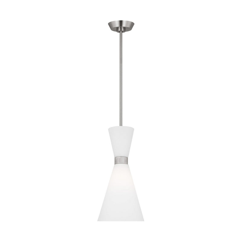 Visual Comfort Studio - DJP1101BS - One Light Pendant - Belcarra - Brushed Steel