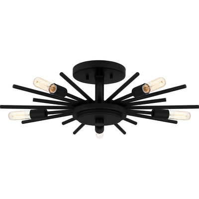 Quoizel - QSF6158MBK - Five Light Semi Flush Mount - Quoizel Semi-Flush Mount - Matte Black