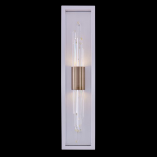 Allegri - 090423-038-FR001 - LED Outdoor Wall Sconce - Lucca Esterno - Brushed Champagne Gold & Matte White