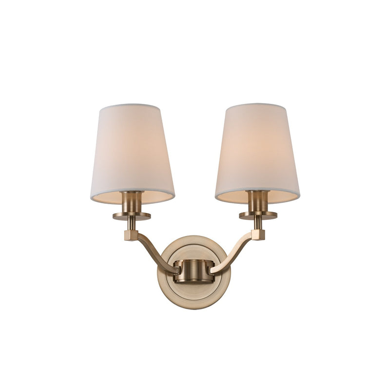 Kalco - 518921BCG - Two Light Wall Sconce - Curva - Brushed Champagne Gold