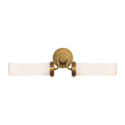 Alora - WV355223VBGO - Two Light Vanity - Wynwood - Vintage Brass/Glossy Opal