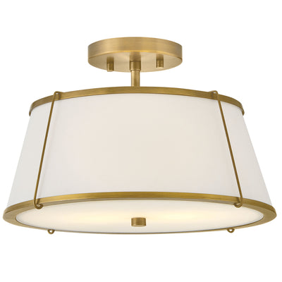 Hinkley-4893LDB-OW-Off White/ Lacquered Dark Brass