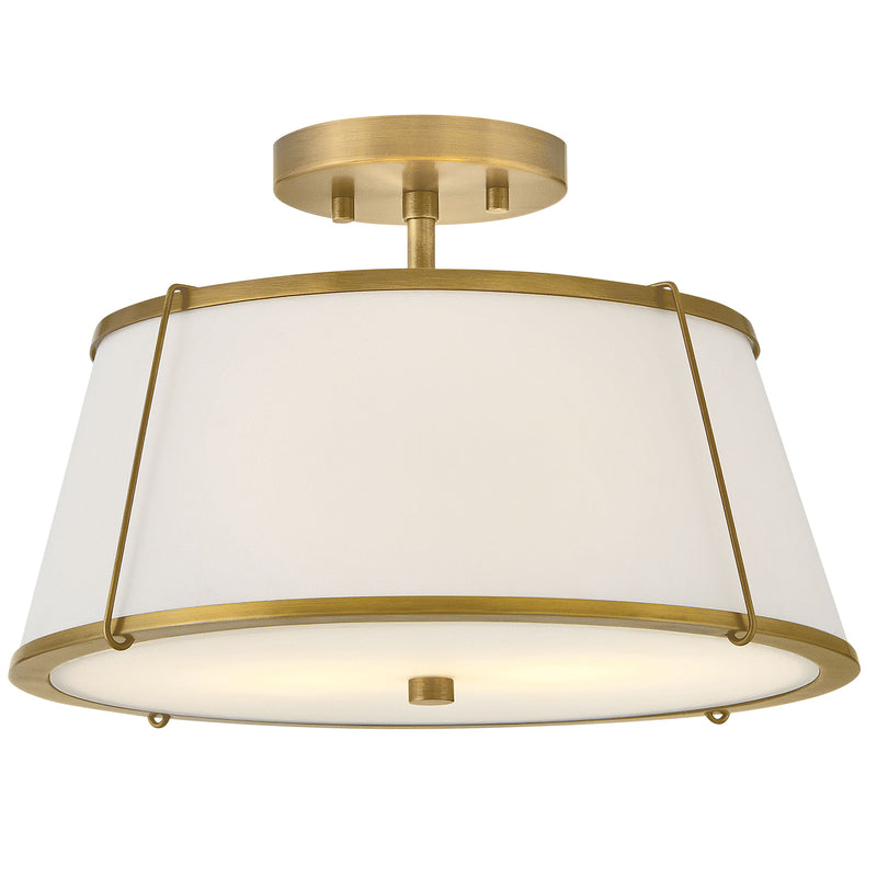 Hinkley-4893LDB-OW-Off White/ Lacquered Dark Brass