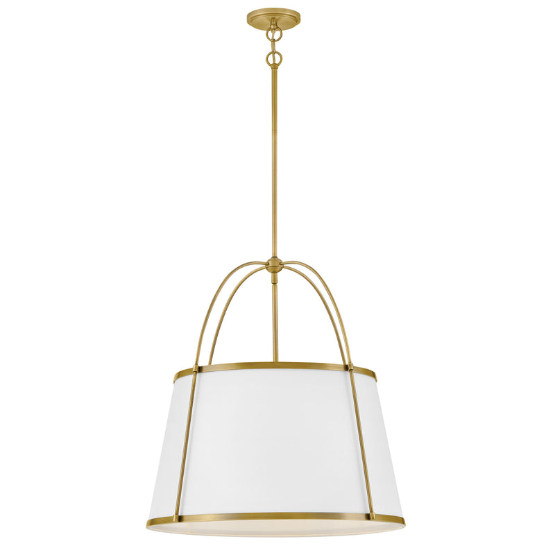 Hinkley-4895LDB-OW-Off White/ Lacquered Dark Brass