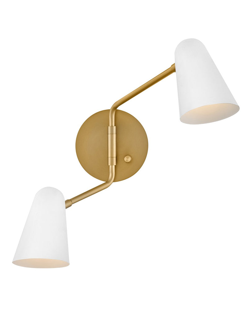Lark - 83542LCB-MW - LED Wall Sconce - Birdie - Lacquered Brass with Matte White accents