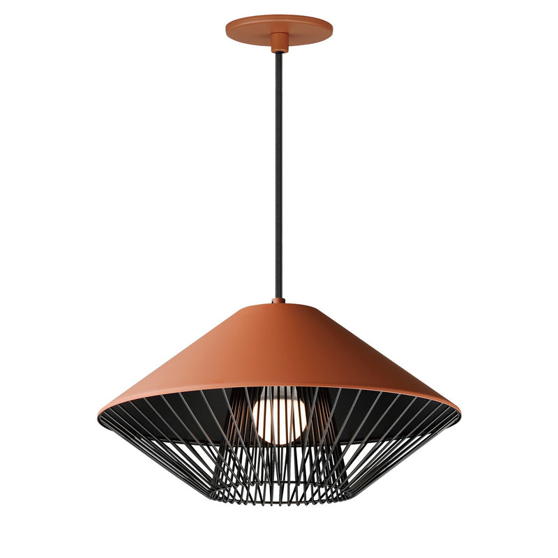 ET2 - E11395-BRKBK - LED Pendant - Phoenix - Brick/Black