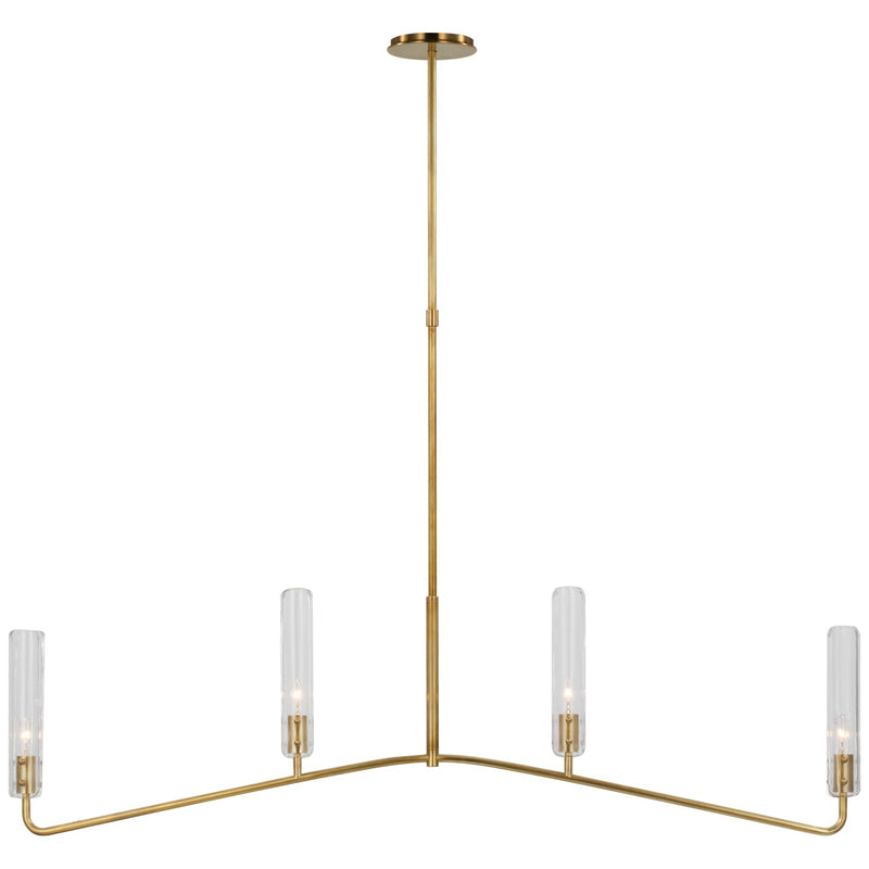 Visual Comfort Signature - ARN 5510HAB-CG - LED Linear Chandelier - Casoria - Hand-Rubbed Antique Brass
