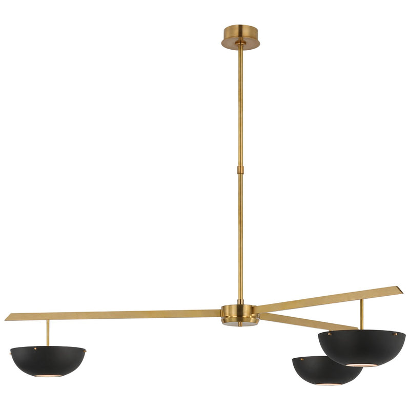 Visual Comfort Signature - ARN 5520HAB-BLK - LED Chandelier - Valencia - Hand-Rubbed Antique Brass