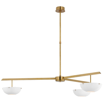 Visual Comfort Signature - ARN 5520HAB-WHT - LED Chandelier - Valencia - Hand-Rubbed Antique Brass
