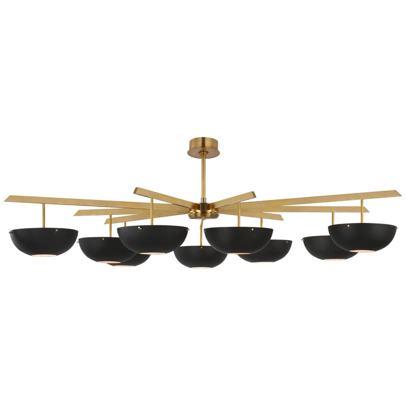 Visual Comfort Signature - ARN 5522HAB-BLK - LED Chandelier - Valencia - Hand-Rubbed Antique Brass