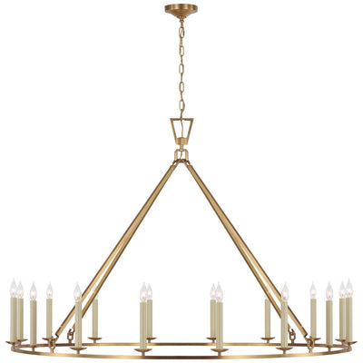 Visual Comfort Signature - CHC 5275AB - LED Chandelier - Darlana Ring - Antique-Burnished Brass