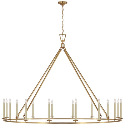 Visual Comfort Signature - CHC 5276AB - LED Chandelier - Darlana Ring - Antique-Burnished Brass