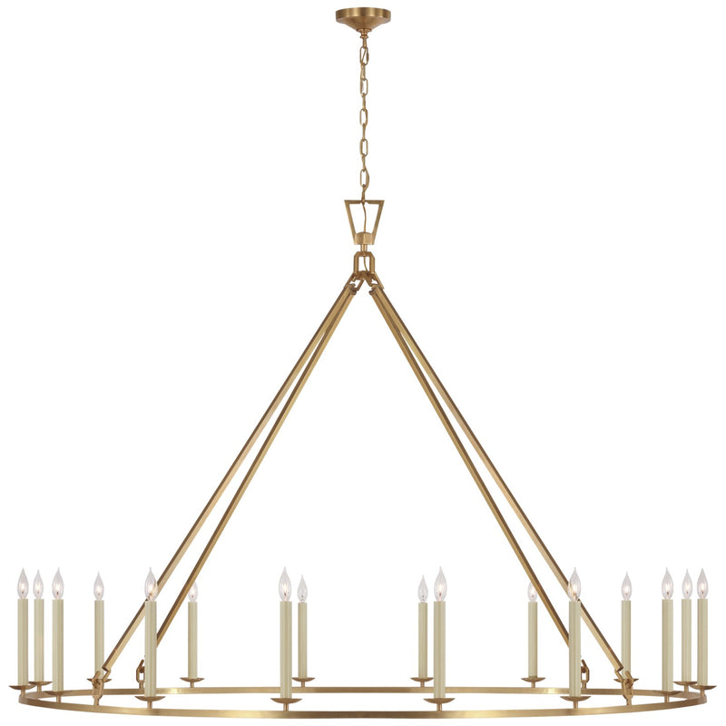 Visual Comfort Signature - CHC 5276AB - LED Chandelier - Darlana Ring - Antique-Burnished Brass