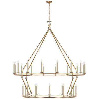 Visual Comfort Signature - CHC 5278AB - LED Chandelier - Darlana Ring - Antique-Burnished Brass