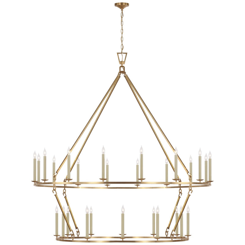 Visual Comfort Signature - CHC 5278AB - LED Chandelier - Darlana Ring - Antique-Burnished Brass
