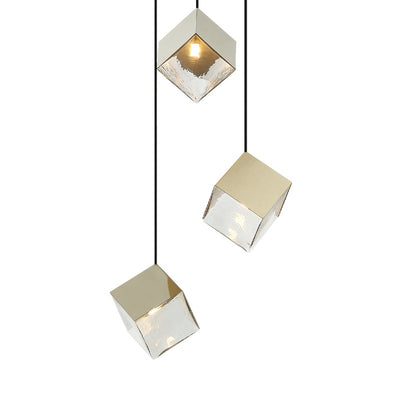 Matteo Lighting - C30503CG - Three Light Pendant - Cube