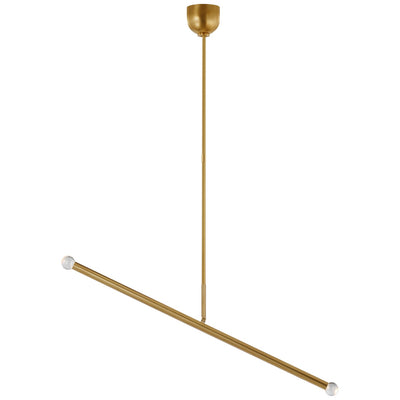 Visual Comfort Signature - KW 5597AB-CG - LED Linear Chandelier - Rousseau - Antique-Burnished Brass