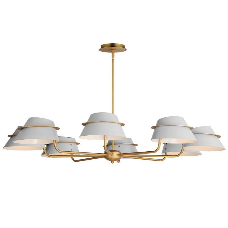 Maxim - 25228LFGNAB - Eight Light Chandelier - Lucas - Natural Aged Brass