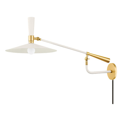 Mitzi - HL906101-AGB/SCR - Aged Brass / Cream